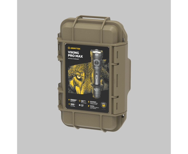 Фонарь тактический Viking Pro MAX (Black; Холодный; 5300Lm; акк21700-5000mAh)